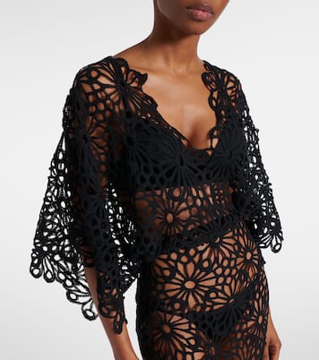 Obie open-knit cotton-blend maxi dress | Norma Kamali
