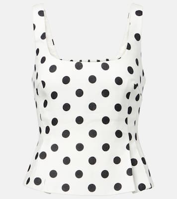 Rosalie polka-dot linen top | Posse