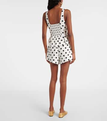 Rosalie polka-dot linen top | Posse