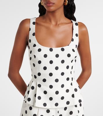 Rosalie polka-dot linen top | Posse