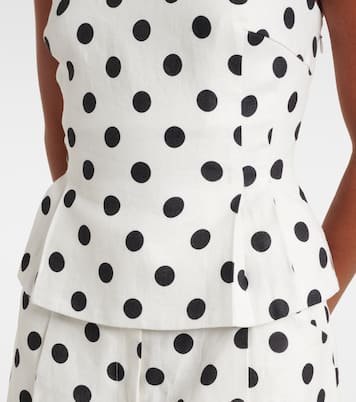 Rosalie polka-dot linen top | Posse