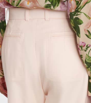 High-Rise-Schlaghose aus Woll-Gabardine | Chloé