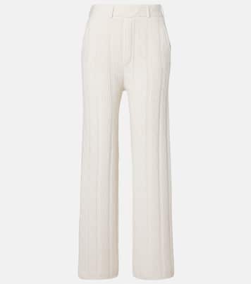 Ebba low-rise cashmere wide-leg pants | Lisa Yang