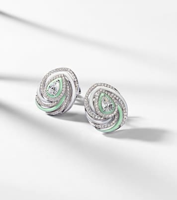 Orecchini Oceane Pear in oro bianco 18kt con diamanti | Kamyen