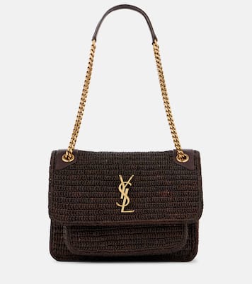 Niki Medium raffia shoulder bag | Saint Laurent