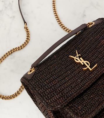Niki Medium raffia shoulder bag | Saint Laurent