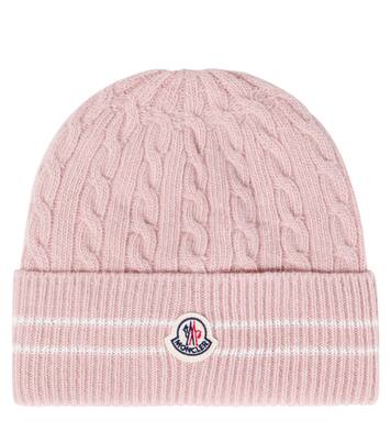 Logo cable-knit virgin wool beanie | Moncler Enfant