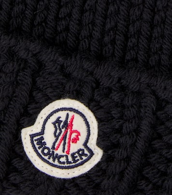 Logo virgin wool beanie | Moncler Enfant