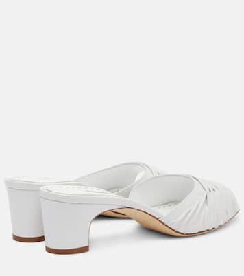 Pantoletten Piruabar 50 aus Leder | Manolo Blahnik