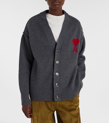 Ami de Cœur virgin wool cardigan | Ami Paris