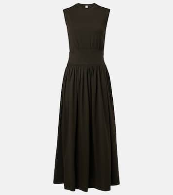 Vestido largo en jersey de algodón | Toteme