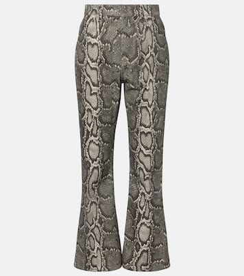 Ezra snake-effect high-rise bootcut jeans | Gabriela Hearst