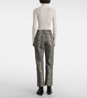 Ezra snake-effect high-rise bootcut jeans | Gabriela Hearst