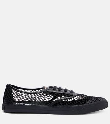 Minimalist Mesh leather-trimmed sneakers | Aquazzura