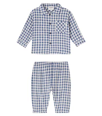 Bébé – Ensemble chemise et pantalon en coton à carreaux | Cozmo