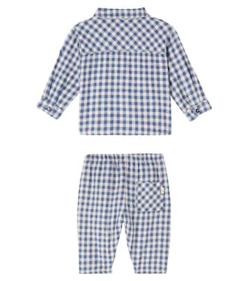 Bébé – Ensemble chemise et pantalon en coton à carreaux | Cozmo