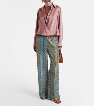 Satin wrap top  | Dries Van Noten