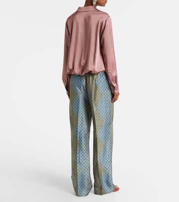 Satin wrap top  | Dries Van Noten