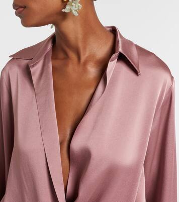 Satin wrap top  | Dries Van Noten