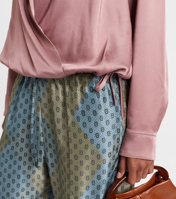 Satin wrap top  | Dries Van Noten