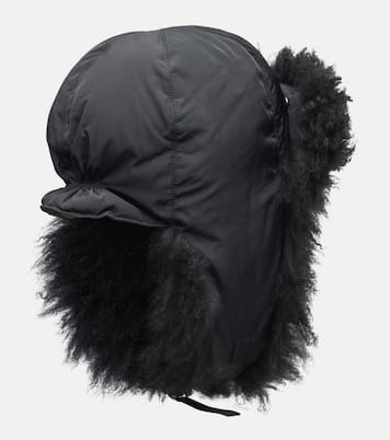 Shearling-trimmed down hat | Yves Salomon