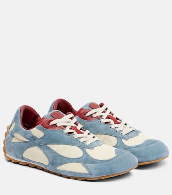 Orbit Flash suede-trimmed sneakers | Bottega Veneta