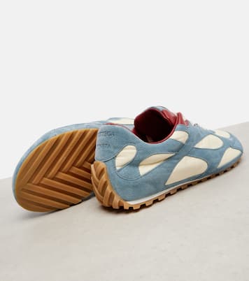 Orbit Flash suede-trimmed sneakers | Bottega Veneta