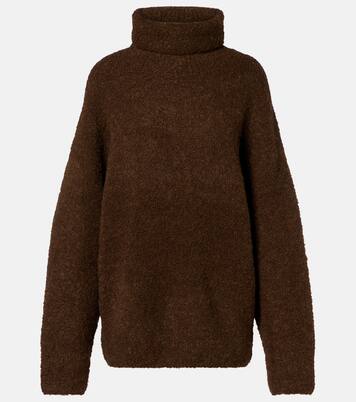 Alpaca and wool-blend bouclé turtleneck sweater | Toteme