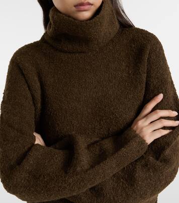 Alpaca and wool-blend bouclé turtleneck sweater | Toteme