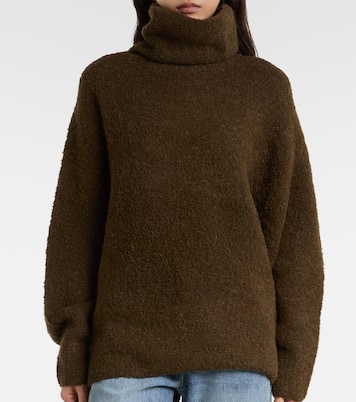 Alpaca and wool-blend bouclé turtleneck sweater | Toteme