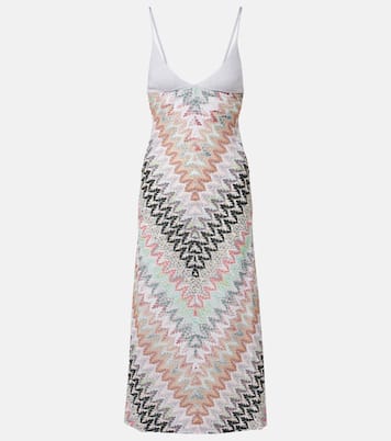 Zigzag lamé midi dress | Missoni
