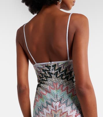 Zigzag lamé midi dress | Missoni