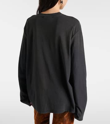 Logo cotton and hemp jersey top | Acne Studios