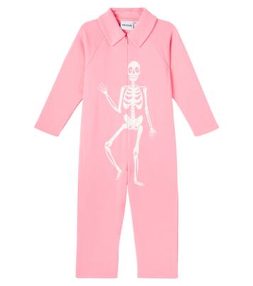 Skeleton printed cotton jumpsuit | Mini Rodini