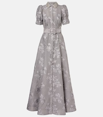 Abito lungo Ruth in jacquard | Rebecca Vallance