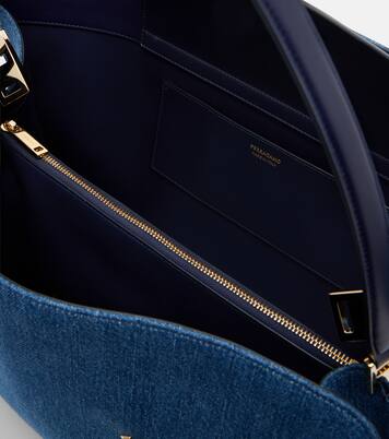 Tote Bag Hug Large aus Denim | Ferragamo