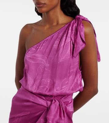 Celie satin jacquard minidress | Poupette St Barth