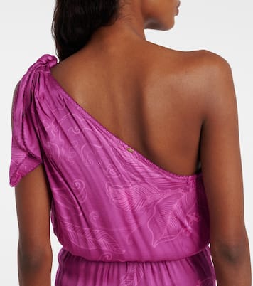 Celie satin jacquard minidress | Poupette St Barth