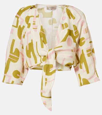 Balearic printed crop top | Adriana Degreas