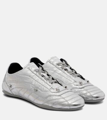 City metallic leather sneakers | Balenciaga