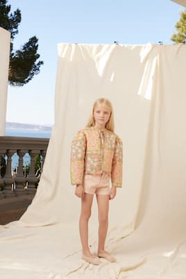 Veste Claire en coton à fleurs | Bebe Organic