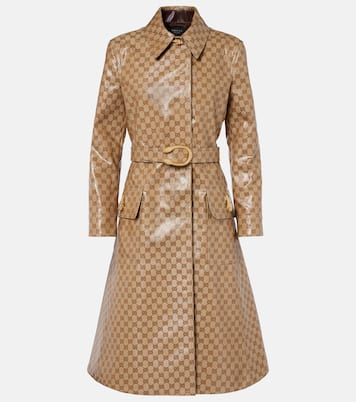 GG Canvas belted coat | Gucci