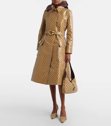 GG Canvas belted coat | Gucci