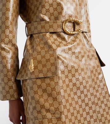 GG Canvas belted coat | Gucci