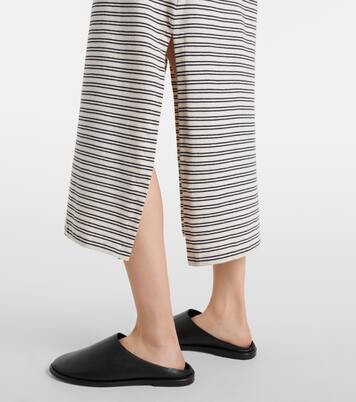 Corin striped cotton midi dress | Velvet