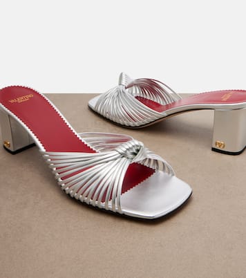 Sandalen Annet aus Metallic-Leder | Valentino Garavani