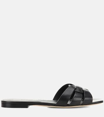 Mules Tribute Nu Pieds 05 en cuir | Saint Laurent