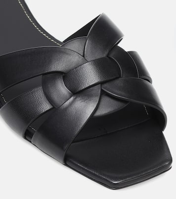 Mules Tribute Nu Pieds 05 en cuir | Saint Laurent