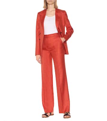 Pantaloni Vesta a vita alta in lana e seta | Gabriela Hearst