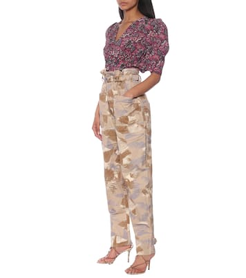 Iona high-rise cotton-blend pants | Isabel Marant
